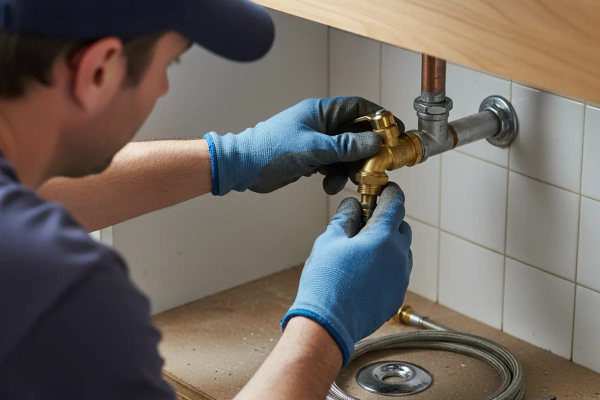 Shutoff valve and fitting work during Well Pump Repair in Lake Forest